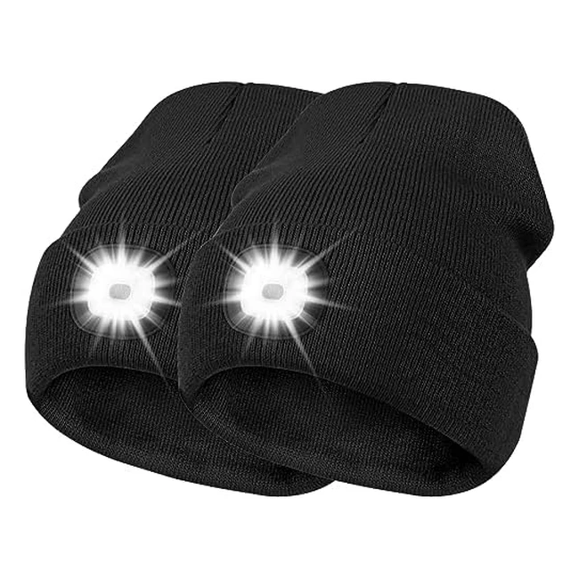 Deilin LED Mtze mit Licht wiederaufladbar ber USB fr Mnner und Frauen