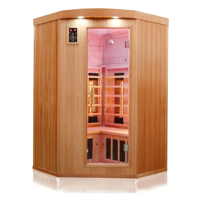 Dewello Infrarotkabine Lakefield 2 - 120cm x 120cm - Vollspektrumstrahler - LED-