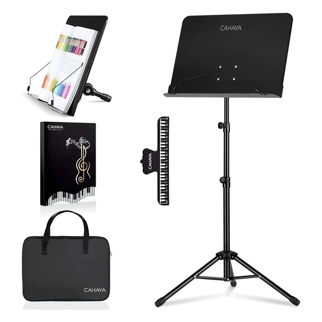 Atril de msica extensible Cahaya ajustable 80-145cm soporte para partituras 