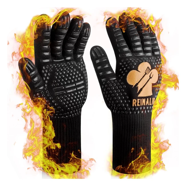 Guanti da barbecue resistenti al calore Reinalin - 800 gradi - cucina e barbecue