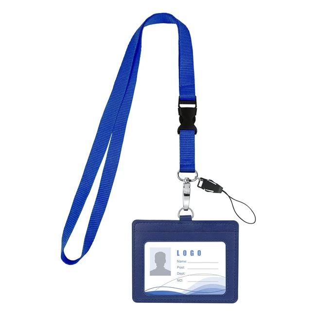 Porta Badge in Pelle PU Vicloon - Portabadge Collo con Slot per Schede - Portafo