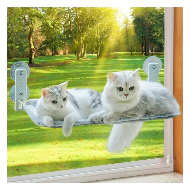 Hamac chat fentre pliable MeWoofun - lit pour chat avec ventouses stables - ju