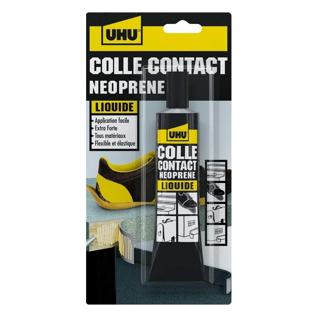 Colle UHU Contact Noprne Liquide - Super Forte et Universelle - Tube 42g