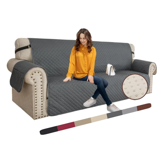 Funda de sofá impermeable Xineage - Protección duradera y suave - Gris oscuro