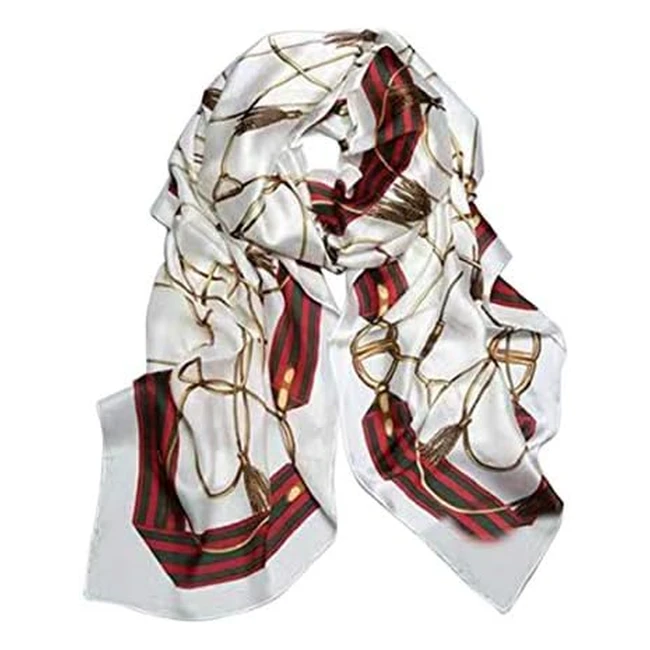 Bufanda Seda Mujer Satén Estampada Ligero Elegante Chal Fulares Cuello Pauelo
