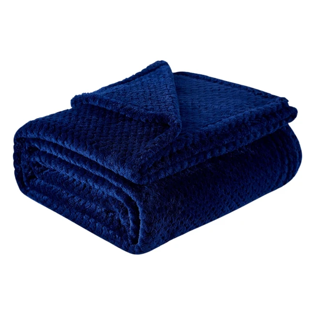 Manta Polar Azul Marino Lifewit 150x200cm - Suave, Cálida y Transpirable