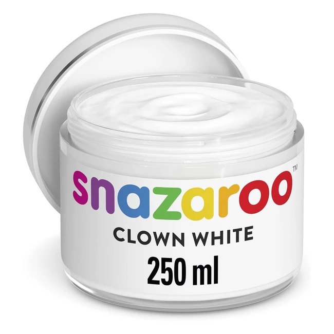Pintura facial Snazaroo blanco payaso 250 ml - Cobertura máxima y segura para la piel