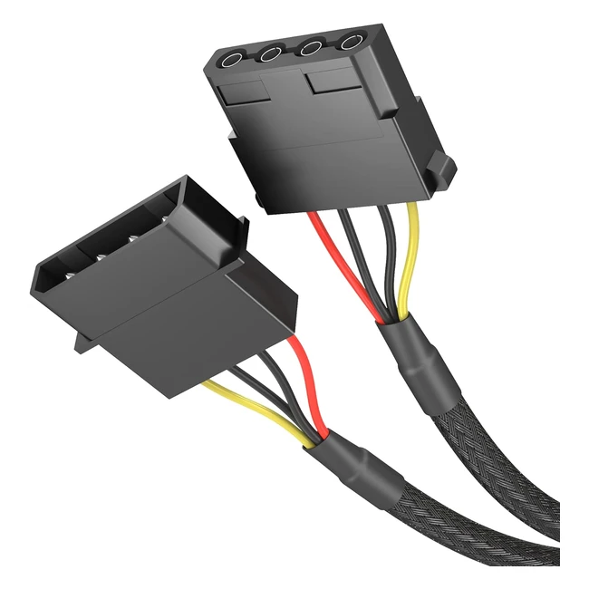 Cable de extensión Kabeldirekt 60cm 4 pines molex para discos duros SSD HDD CD DVD Blu-ray