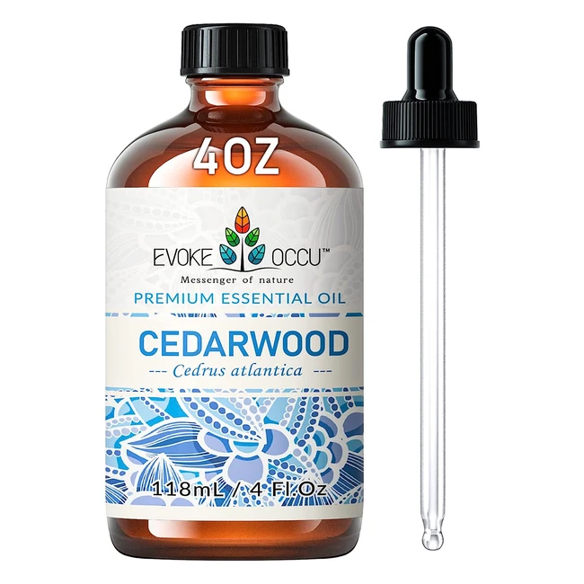 Evoke Occu Cedarwood Essential Oil 118ml - Pure, Calming, Aromatherapy