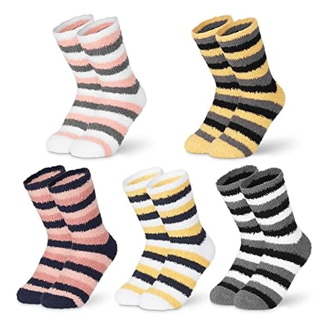 CityComfort Fluffy Socks Women's Multipack - Gifts for Her - Ref: A22