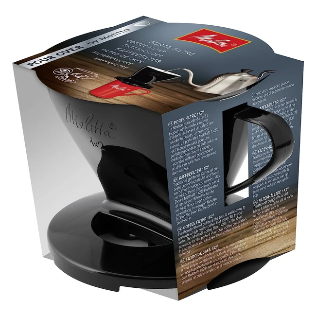 Soporte de filtro de café Melitta 2 - Negro | Referencia: [Número de referencia] | Fácil de usar y limpiar