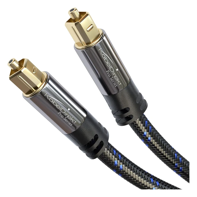 Nylon Braided Toslink Cable 4m  Crystal Clear Sound  Compatible with Soundbars