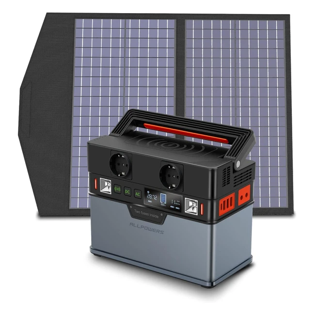 Allpowers S300 Tragbarer Powerstation mit 1x 100W Solarpanel 288Wh 78000mAh