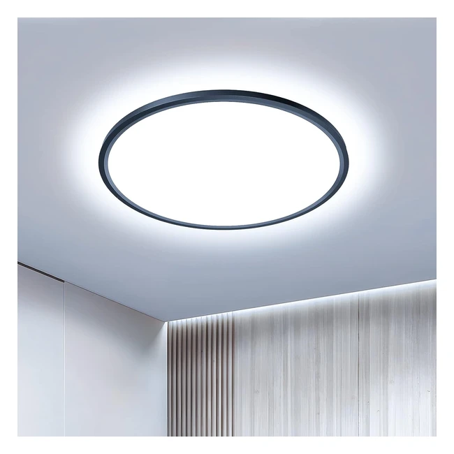 Lámpara LED de techo Otren 36W 30cm - Panel superficie 6500K - Plafón redondo moderno - IP44