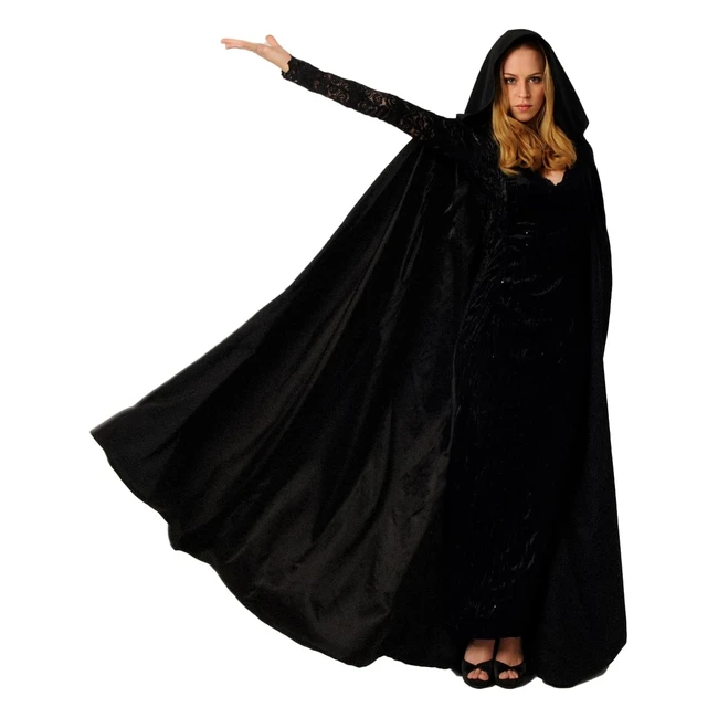 Cape Halloween en Velours Brillant - Tailles Disponibles - Idéale pour Hommes, Femmes et Enfants