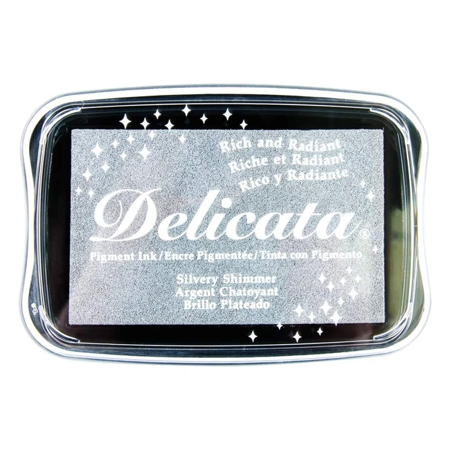 Rayher 29187606 Delicata Metallic Ink Pad - Glnzende Pigmenttinte fr Stempel