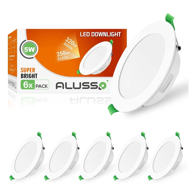 Alusso LED Recessed Spot Lights 5W 350lm Ultra Slim Downlights