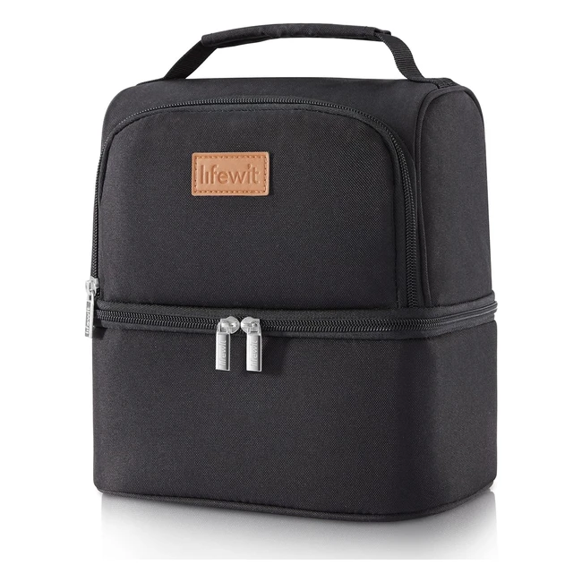 Lifewit Insulated Lunch Cooler Bag - Dual Compartment, Water-Resistant, Leakproof - 7L