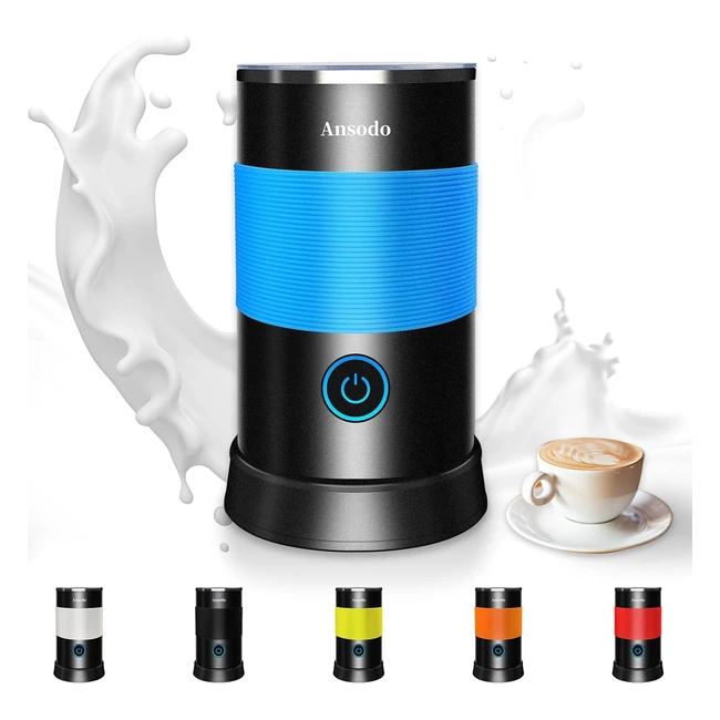 Montalatte Elettrico 5 in 1 - Cappuccinatore Automatico 600W - Schiuma Latte Calda/Fredda - Macchina Caffè Latte Blu