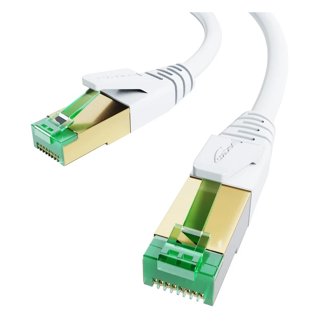 Cat 7 Ethernet Cable | UltraSecure Triple Shielding | 15m | 10Gbps | Fiber Optic Speed