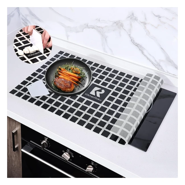 Tappetino Protettivo per Piano Cottura a Induzione Kitchenraku - Antiscivolo - 52x78cm