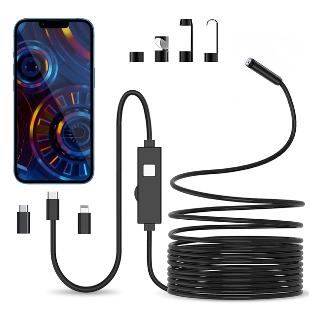 Endoskop Kamera mit Licht 1080p HD Endoskop Kamera fr Mobiltelefone wasserdich