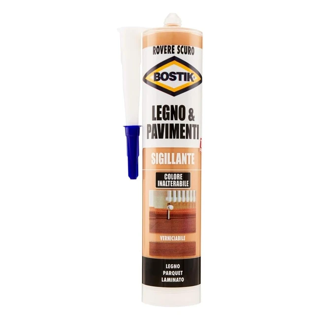 Sigillante Legno Rovere Scuro Bostik ML300 - Verniciabile e Privo di Acidi