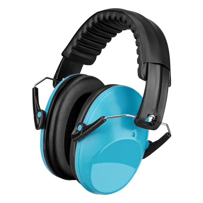 Casque antibruit enfant Bravekoi réglable et pliable - Pour l'autisme, TDAH, feux d'artifice, concert - Bleu