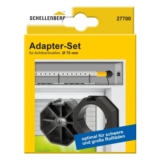 Adaptateur Schellenberg 27700 pour arbre octogonal 70mm - Renforcé en fibre de verre