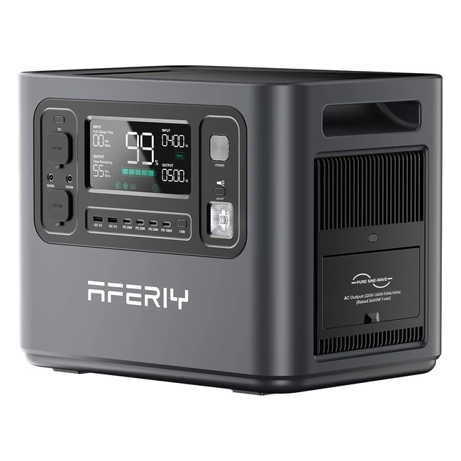 Aferiy 2400W Tragbare Powerstation 2048Wh LiFePO4 Batterie - Schnellladung - 13 