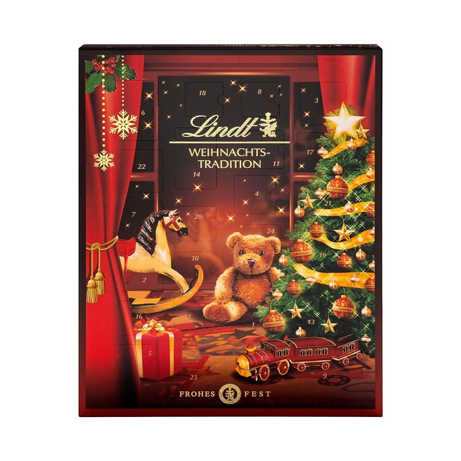 Lindt Schokolade Weihnachts Tradition Adventskalender 2023 - 24 Pralinen und Schokoladen Überraschungen