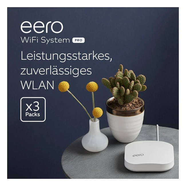 Eero Pro WLAN-Meshsystem 3er-Set mit hoher Geschwindigkeit