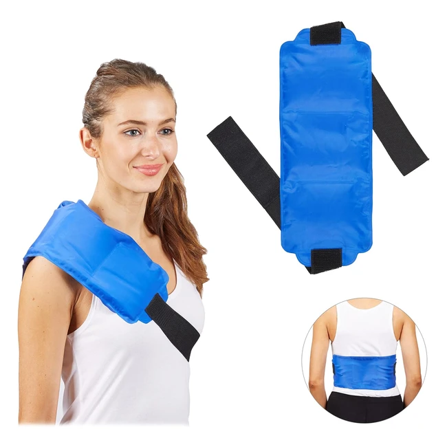 Cuscinetto Gel Termico Relaxdays Blu - CaldoFreddo - Primo Soccorso - PVC Polie