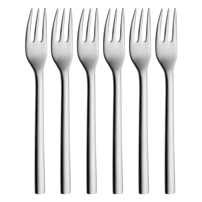 WMF Kuchengabel Nuova Set 6 - 1291666046 - Cromargan Edelstahl 1810 - Design Jutta Keil