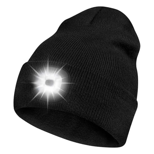 Bosttor LED Beanie  Winter Warm Headlamp Hat  Unisex  Ref BOSBN01  Ideal fo