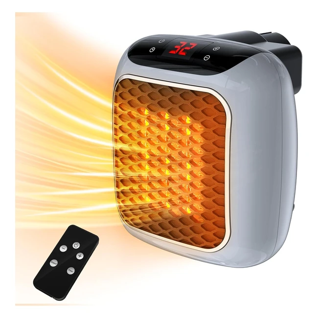 Portable Heaters 800W PTC Ceramic Thermostat 12H Timing Touch Remote Control LED Display