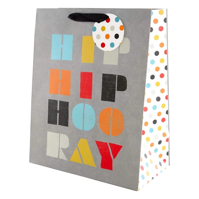 Bolsa de Regalo Hallmark Grande Lunares Gris - Ref.123456 - ¡Celebra con Estilo!