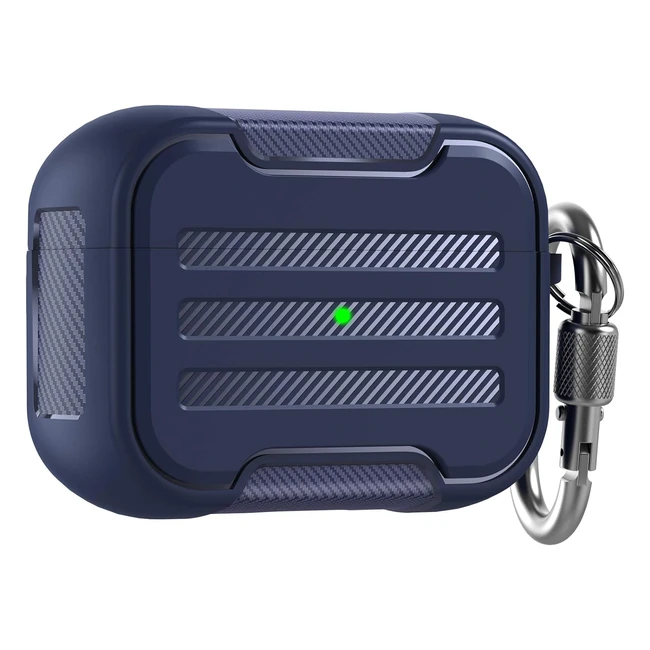 AhaStyle AirPods Pro Case Cover - Rugged Hardshell Protective Case - Shockproof - Deep Blue