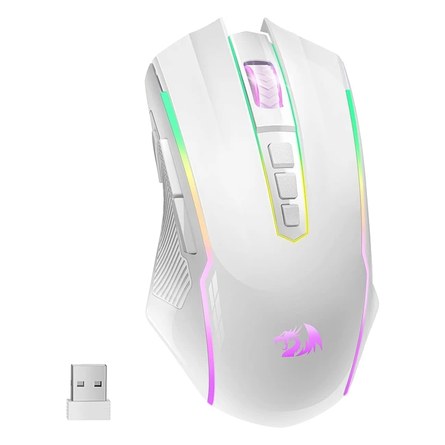 Redragon M910WS Wireless Gaming Mouse - 9 Programmable Buttons, RGB Backlit, 8000 DPI, 70hrs Battery, for PC Mac Gamer