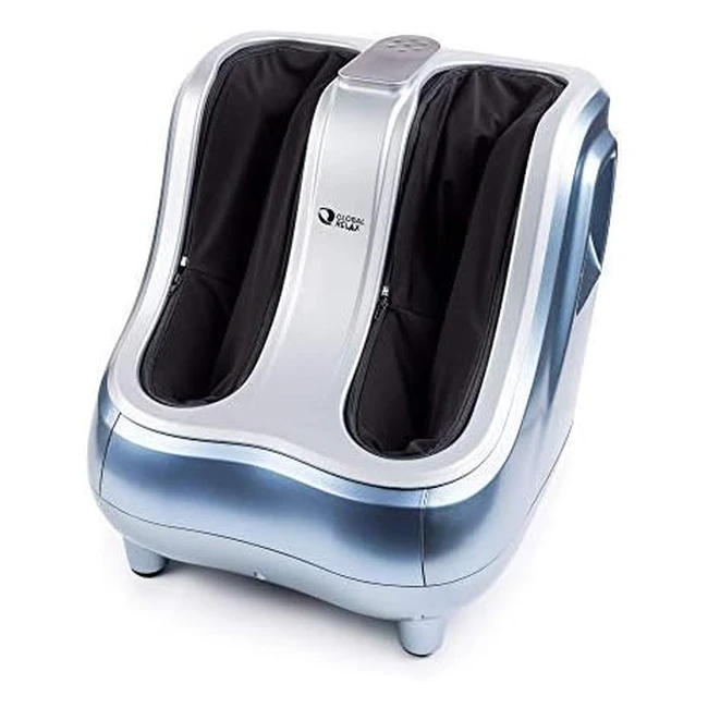 Massaggiatore per piedi e gambe Global Relax Vitalzen Pro - Massaggio a pressione, compressione e calore - Sollievo dal dolore - Blu