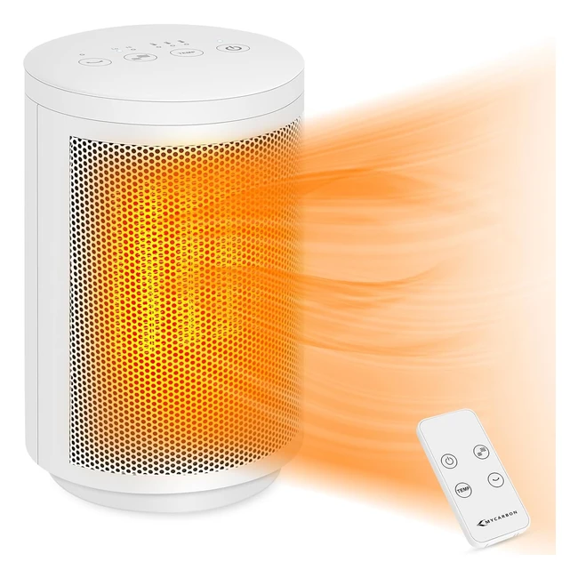 Radiateur Soufflant Chauffage d'Appoint 900W/1500W - Télécommande, Oscillation, Thermostat