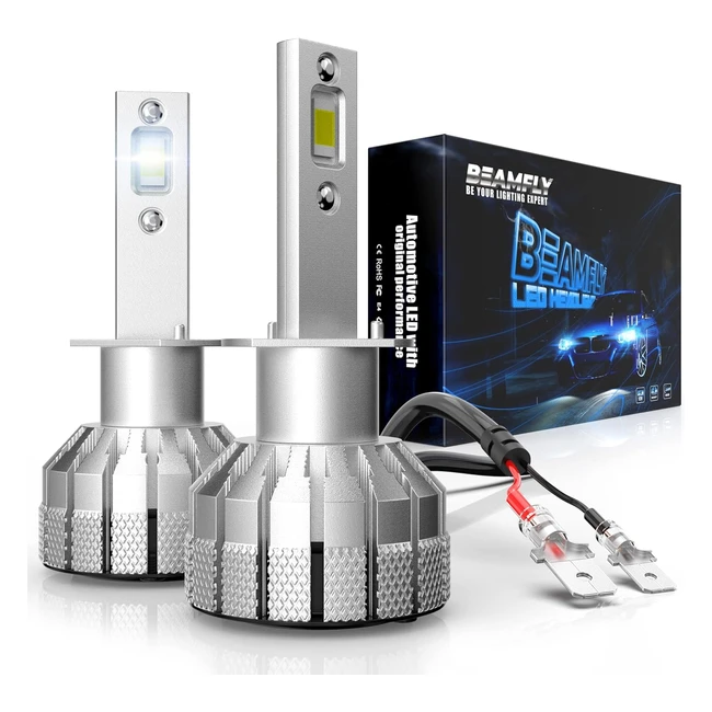 Bombillas H1 LED 18000lm - Kit de conversión halógena 12V 6000K - Luces blancas