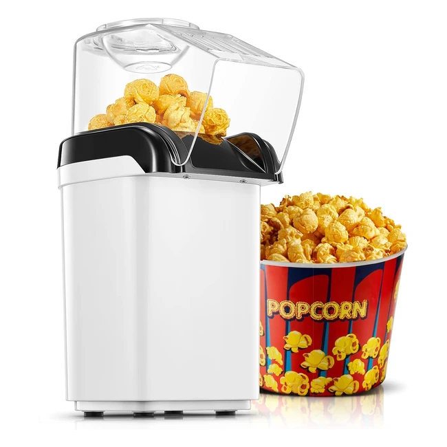 Machine  popcorn sans gras 1200W - Prt en 2 minutes - Protection contre la s
