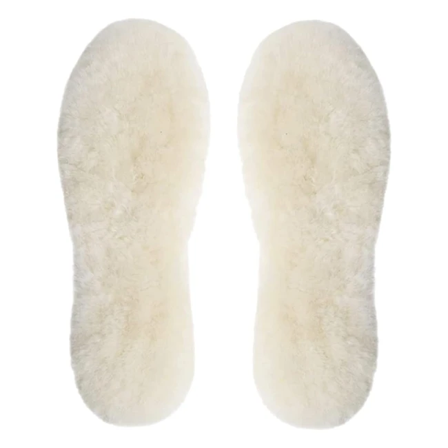 Thick Warm Sheepskin Insoles for Men & Women - UK4-UK10.5 - Anti-slip & Breathable