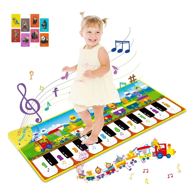 Tappeto Musicale Renfox per Pianoforte - Giocattoli Educativi per Bambini 1-3 Anni