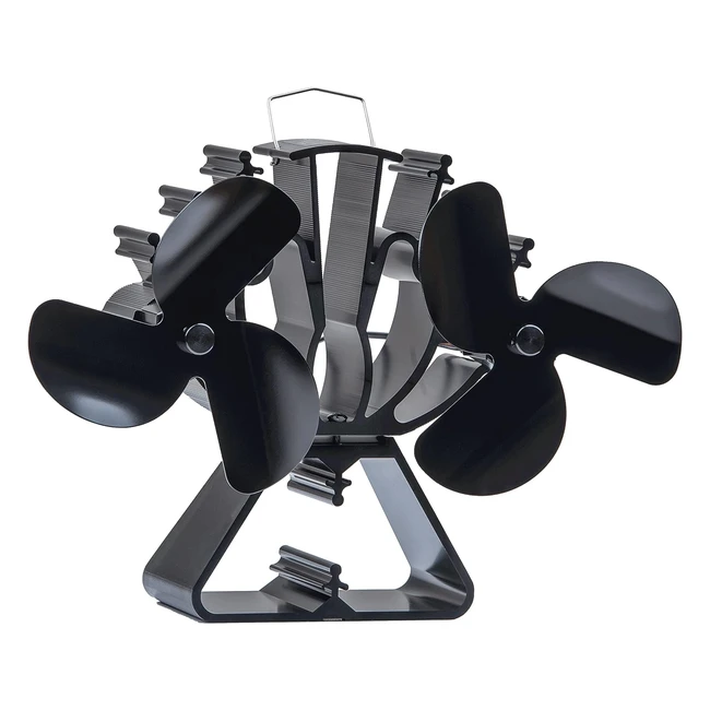 Large Stove Fan 6 Blade Twin Motor Double Heat Powered Fireplace Fan