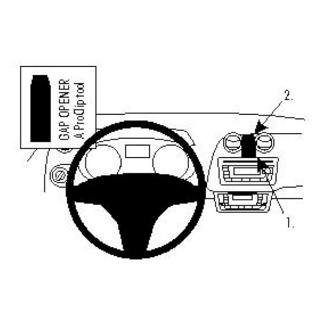 Support de fixation Brodit Proclip 854271 noir - Pour Seat Ibiza 0914