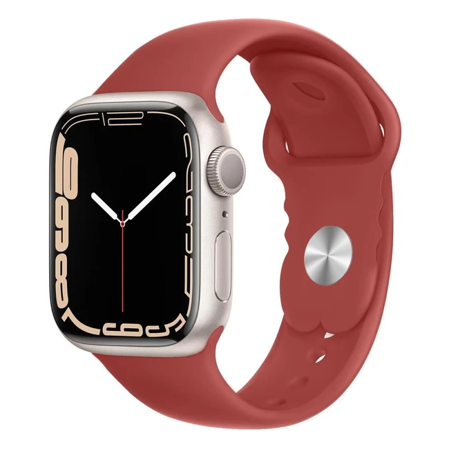 Cinturino Sportivo Apple Watch 38mm 40mm 41mm - Silicone Morbido - Serie 9 8 7 6 5 4 3 2 1 SE - Uomo Donna - Vino Rosso