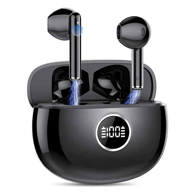 IKG Wireless Earbuds V53 - 40hrs Playtime, Deep Bass Stereo, IP7 Waterproof