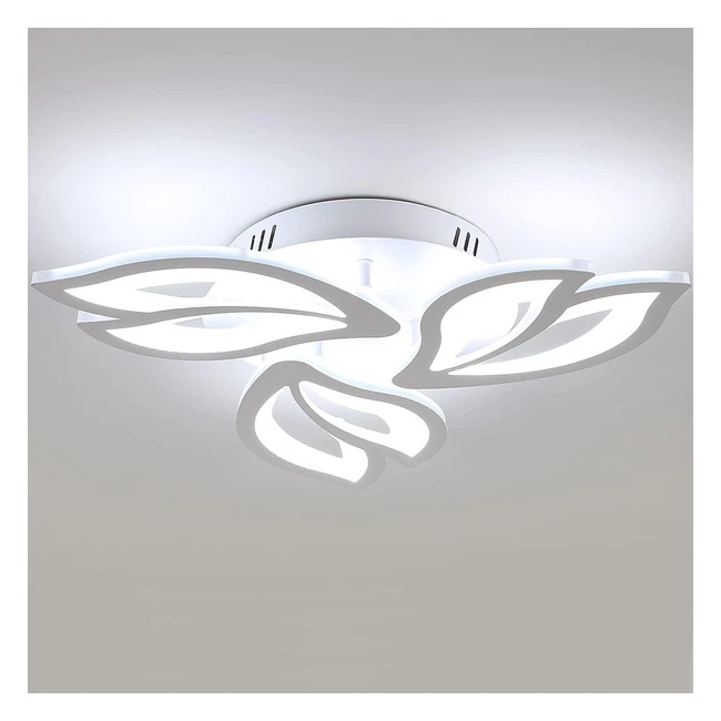 Modern Petals Acrylic LED Ceiling Light 40W | White | Bedroom Kitchen Office | 6500K